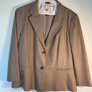 Ann Taylor Factory Tan Blazer Size 14